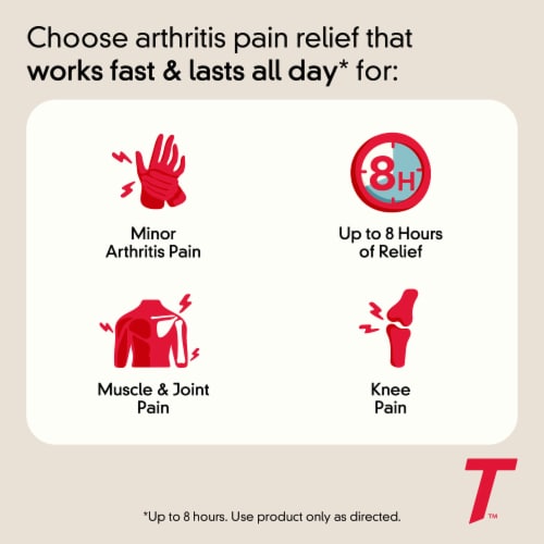 Tylenol 8 Hour Arthritis & Joint Pain Acetaminophen Caplets Perspective: left