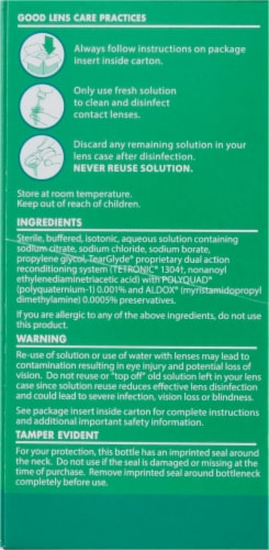 Alcon Opti-Free Replenish Enhanced Comfort Multi Purpose Disinfecting Solutions Perspective: left