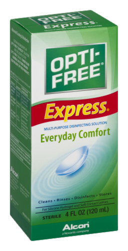 Alcon Opti-Free Express Everyday Comfort Multi-Purpose Solution Perspective: left