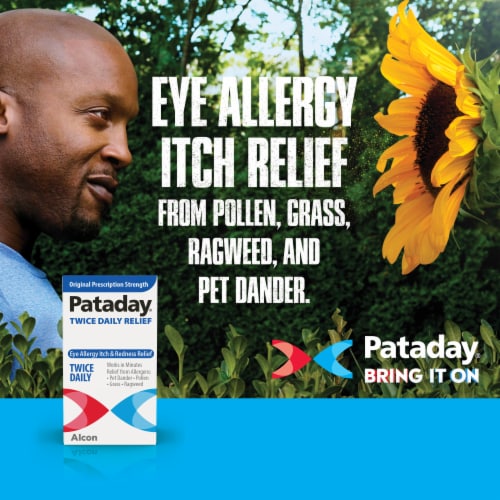 Pataday® Twice Daily Original Eye Allergy Itch Relief Drops Perspective: left