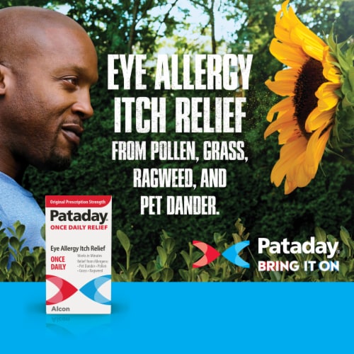 Pataday® Once Daily Eye Allergy Itch Relief Eye Drops Perspective: left