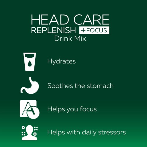Head Care Replenish +Focus Drink Mix for Head Health Support - 16 Packets Perspective: left