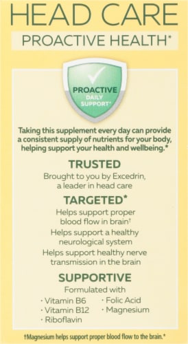 Excedrin Head Care Proactive Health Tablets Perspective: left
