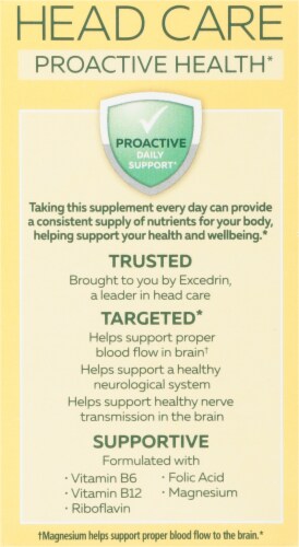 Excedrin Head Care Proactive Health Tablets Perspective: left