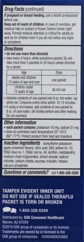 Theraflu Flu & Sore Throat Apple Cinnamon Powder Perspective: left