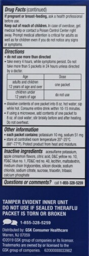 Theraflu Flu & Sore Throat Apple Cinnamon Powder Perspective: left