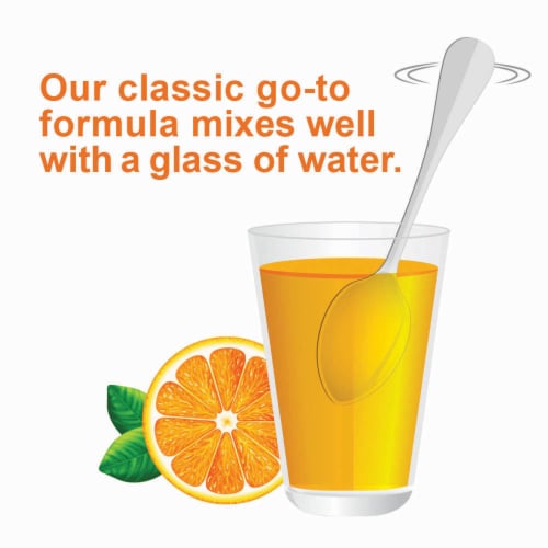 Citrucel Fiber for Occasional Constipation Relief Orange Flavor Powder Perspective: left