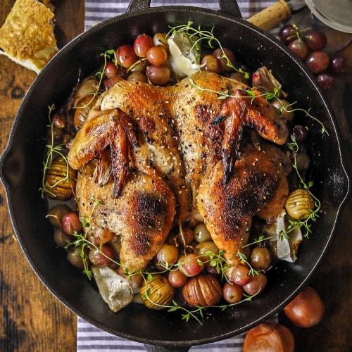 Greensbury Organic Free-Range Whole Chicken (pack of 5 whole chickens, 3-4lb each) Perspective: left