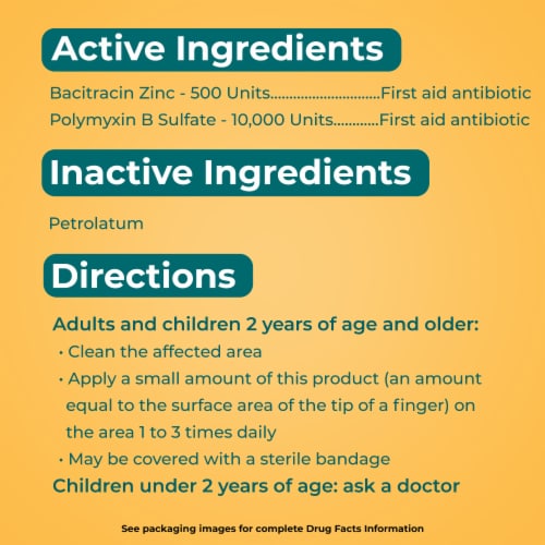 Polysporin First Aid Antibiotic Ointment Perspective: left