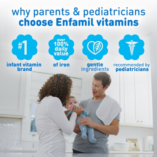 Enfamil Fer-In-Sol Iron Supplement for Infants & Toddlers Dropper Bottle Perspective: left