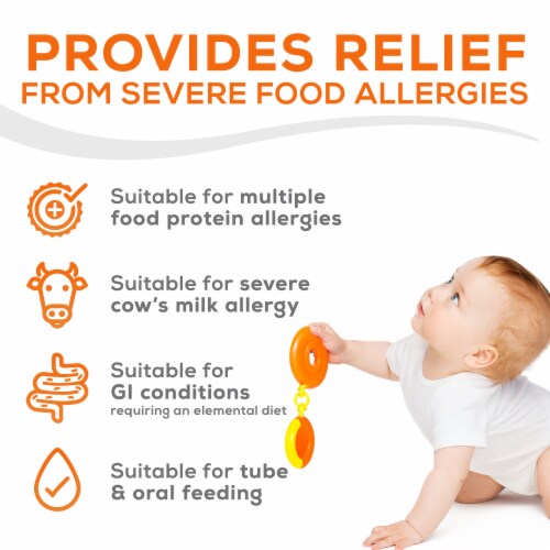 PurAmino Hypoallergenic Infant Drink for Severe Food Allergies Baby Formula Perspective: left