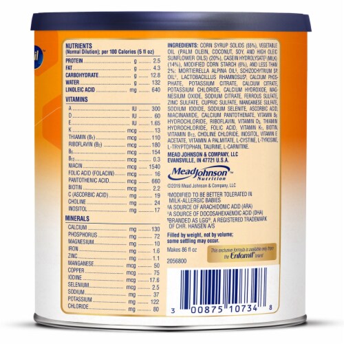 Enfamil Nutramigen Hypoallergenic Infant & Toddler Formula Powder Perspective: left