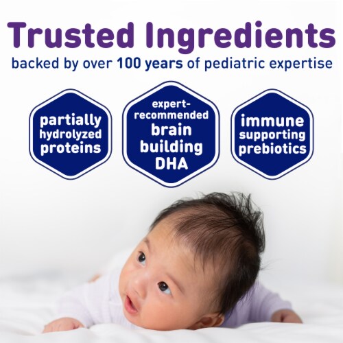 Enfamil Gentlease Milk-Based Powder with Iron Baby Formula Powder Can Perspective: left