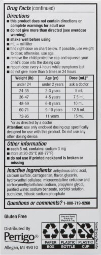 GoodSense® Children's Pain Reliever/Fever Reducer Acetaminophen Oral Suspension Perspective: left