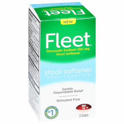Fleet® Oral Laxative Docusate Sodium Stool Softener Perspective: left