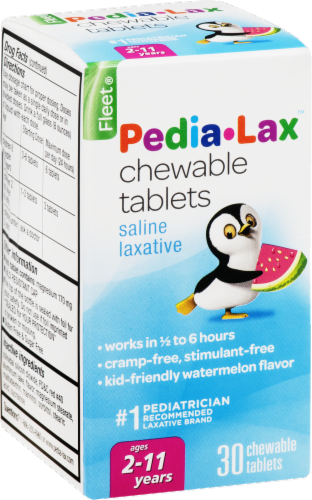 Pedia-Lax Saline Laxative Chewable Tablets Perspective: left