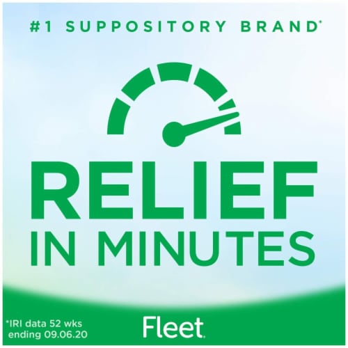 Fleet Laxative Glycerin Suppositories Adult Constipation Relief Perspective: left
