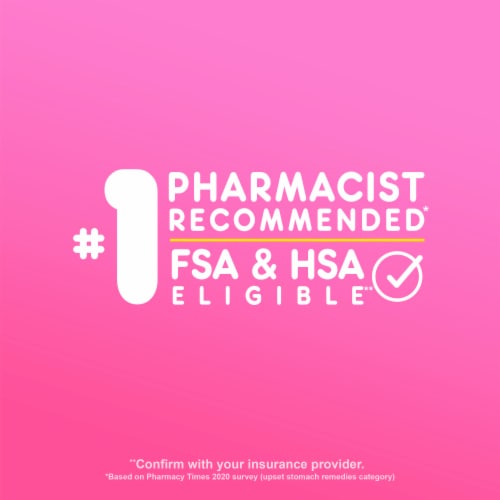 Pepto Bismol Chewable Tablets Perspective: left