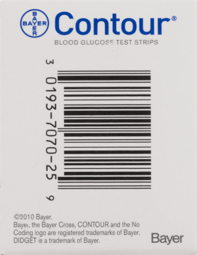 Contour Blood Glucose Test Strips Perspective: left