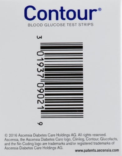 Contour Blood Glucose Test Strips Perspective: left