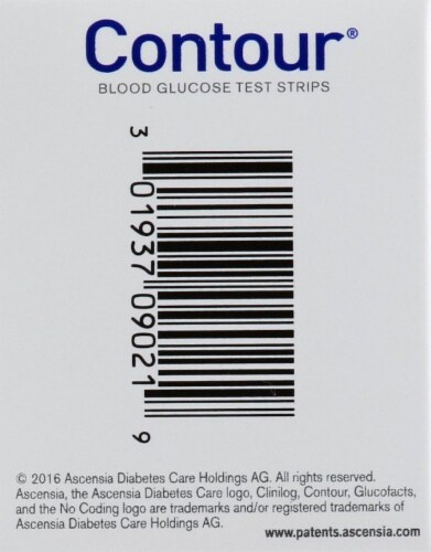 Contour Blood Glucose Test Strips Perspective: left