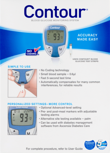 Contour Blood Gucose Meter Perspective: left