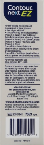 Contour® Next EZ Blood Glucose Monitoring System Perspective: left
