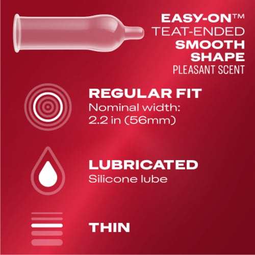 Durex Extra Sensitive Thin Regular Fit Condoms Perspective: left