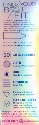 Durex® Air Wide Fit Large Latex Condoms Perspective: left