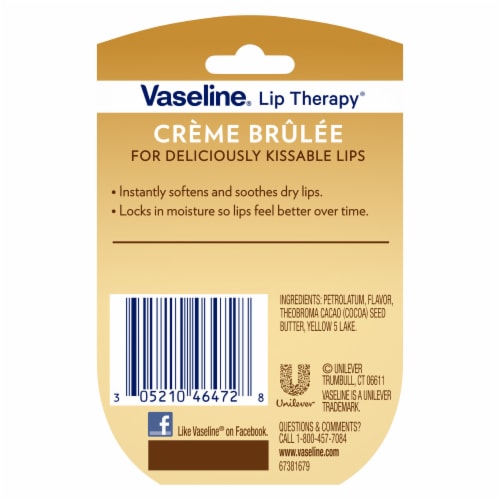 Vaseline Crème Brûlée Lip Balm Perspective: left