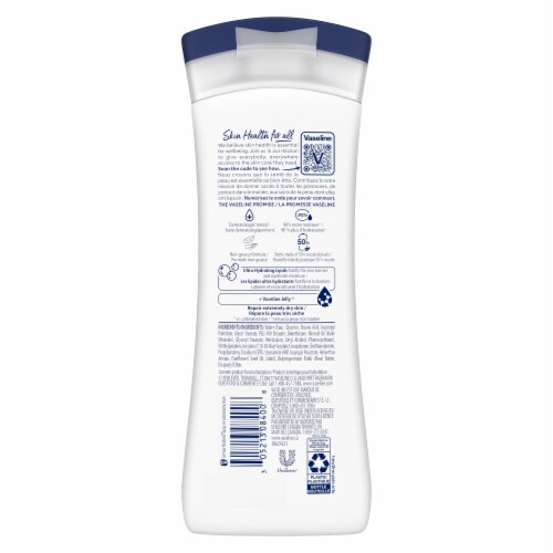 Vaseline Intensive Care Body Lotion Advanced Repair Unscented for Dry Skin Perspective: left