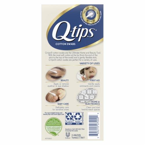 Q-tips Cotton Swabs Perspective: left