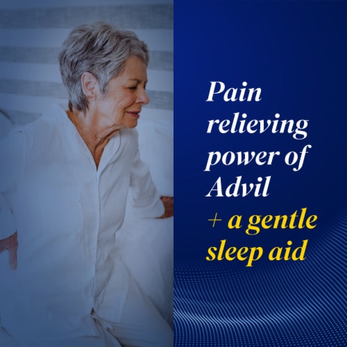 Advil® PM Liqui-Gels® Pain Reliever/Nighttime Sleep Aid Liquid Filled Capsules Perspective: left