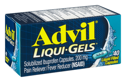 Advil 200 mg Ibuprofen Liqui-Gels Perspective: left