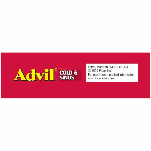 Advil Cold & Sinus Coated Caplets Perspective: left