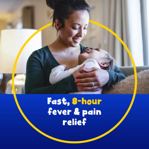 Advil® Children's Berry-Flavored Pain Reliever Fever Reducer Liquid Suspension 100mg Perspective: left