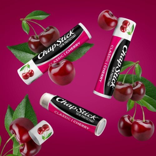 ChapStick Classic Cherry Flavored Lip Balm Perspective: left