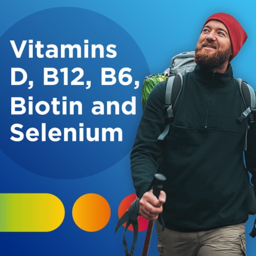 Centrum Multivitamin and Multimineral for Men with Selenium Antioxidants Fruit Flavor Gummies Perspective: left