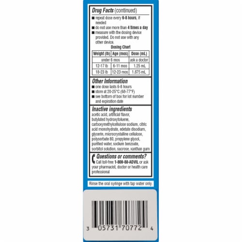 Advil Infants' Ibuprofen Oral Suspension White Grape Drops Twin Pack Perspective: left
