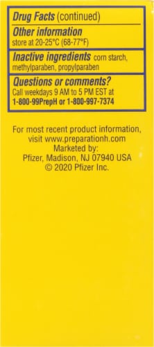 Preparation H® Hemorrhoidal Suppositories Perspective: left
