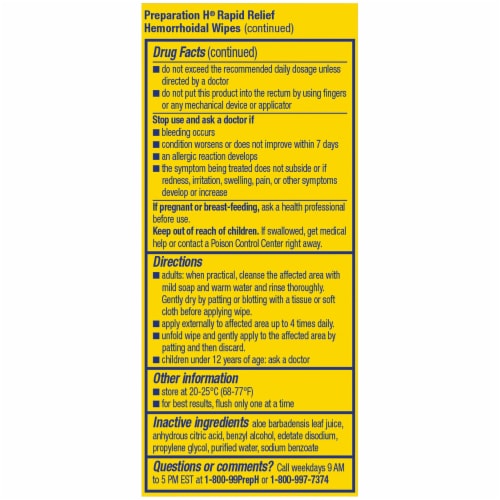 Preparation H Hemorrhoidal Suppositories Perspective: left