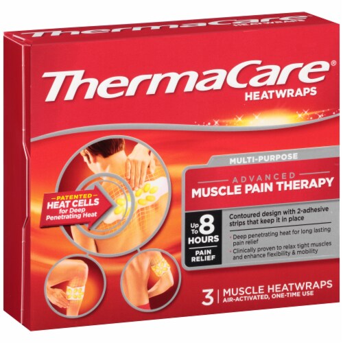 ThermaCare® Multi-Purpose Advanced Muscle Pain Therapy Heatwraps Perspective: left