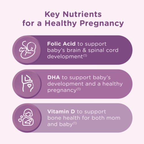 Centrum Prenatal Multivitamin Gummies with DHA and Folic Acid, Mixed Berry and Orange Flavors Perspective: left
