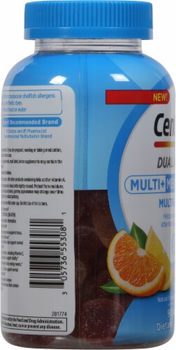 Centrum Dual Action Multigummies Plus Mental Focus Perspective: left