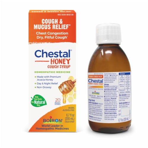 Boiron® Chestal® Honey Cough Syrup Perspective: left