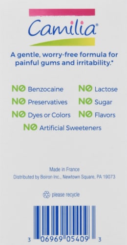 Boiron® Camilia® Teething Relief Liquid Doses Perspective: left