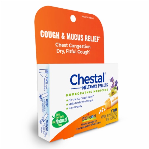 Boiron® Chestal® Cough & Mucus Relief Meltaway Pellets Perspective: left