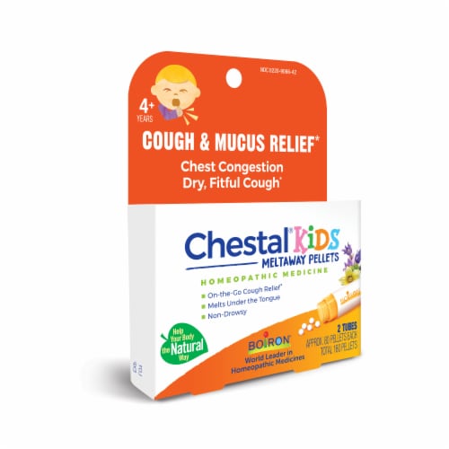 Boiron® Chestal Kids Meltaway Pellets Perspective: left