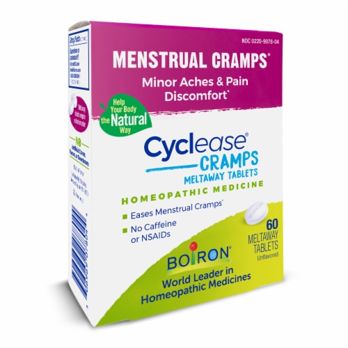 Boiron® Cyclease® Menstrual Cramps Meltaway Tablets Perspective: left