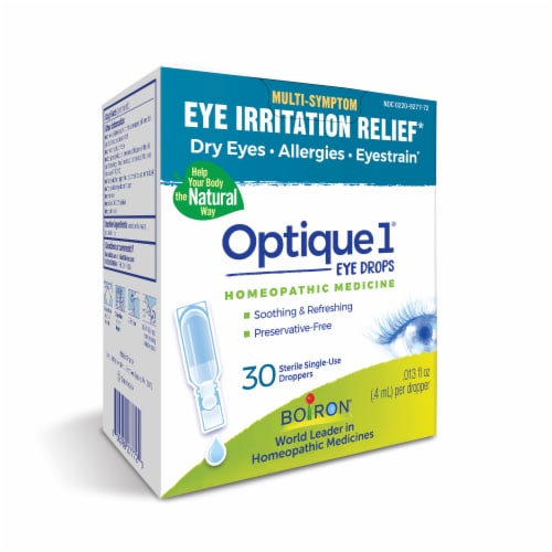 Boiron® Optique 1® Eye Irritation Relief Homeopathic Eye Drops Perspective: left